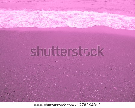 Pink beach of the sea