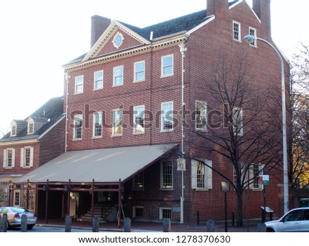 Historic District in downtown Philadelphia, Pennsylvania, USA 