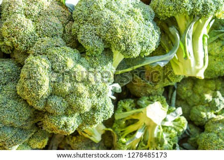small broccoli heads as cabbage background Royalty-Free Stock Photo #1278485173
