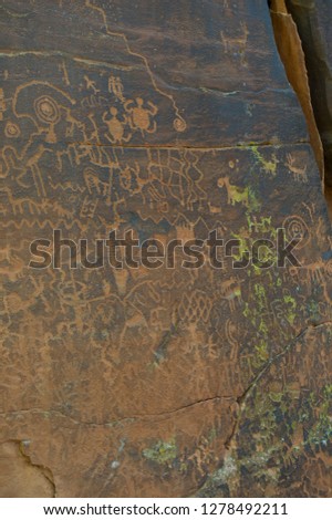 Petroglyph panel at the V Bar V Ranch site in Northern Arizona