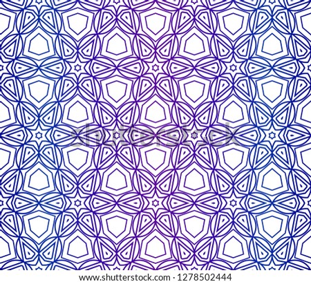 Traditional Ornamental Floral Pattern. For Design Of Carpet, Shawl, Pillow, Cushion. Vector Illustration. Seamless. Gradient color.