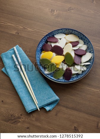 Korean food, Five colors Bar rice cake
