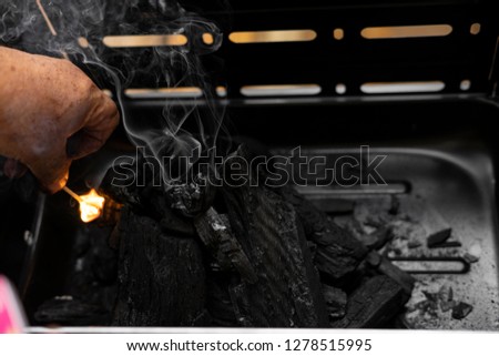 Barbecue Grill - Smoke, Fire, Chicken, Sausage and Beef