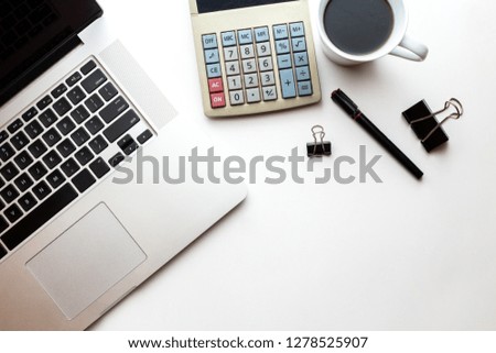 
Office elements with white background.