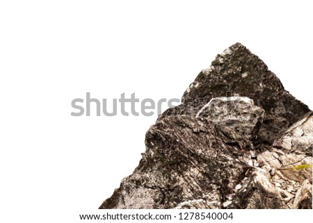 Rock from the cliff Thailand. ,isolated white background