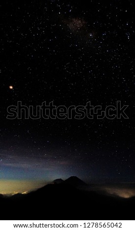 Night in Prau Mountain, Indonesia