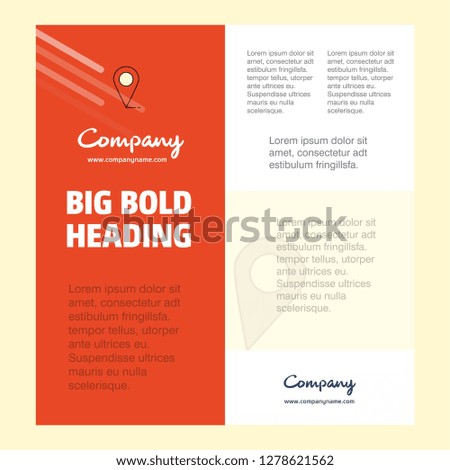 Location Business Company Poster Template. with place for text and images. vector background