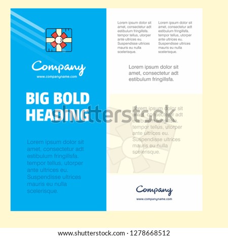 Giftbox Business Company Poster Template. with place for text and images. vector background
