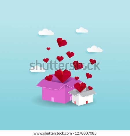 Valentine's love and gift illustration
