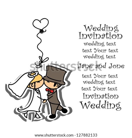 Cartoon wedding picture