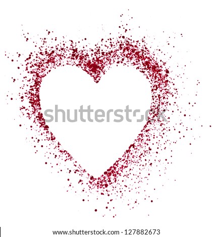 blank colorful symbol valentine day heart shape for text isolated on white background