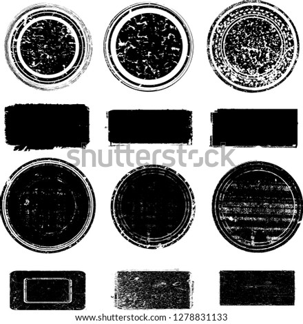 Big collection of Grunge post Stamps . Circles. Large set of Banners, Insignias , Logos, Icons, Labels and Badges  . vector distress textures.blank shapes.