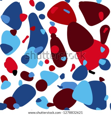 Light Blue, Red vector seamless texture with disks. Beautiful colored illustration with blurred circles in nature style. Design for wallpaper, fabric makers.