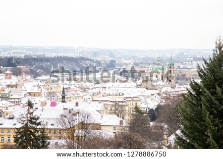 Winter snow Prague