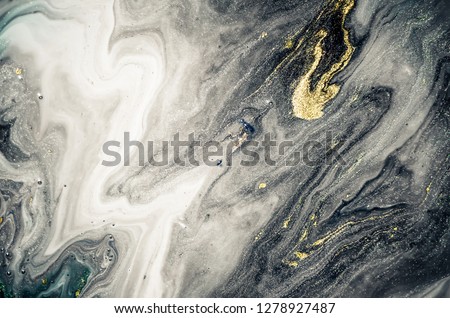 The deep dark ocean-ART.  Natural gray color: metallic, silver, steel, iron. Swirls of marble and the ripples of agate. Natural pattern.  Abstract FANTASIA  with golden powder.