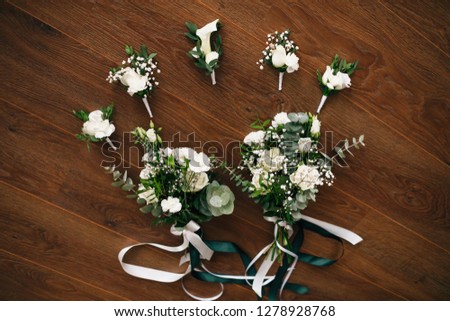Wedding day. bouquets of flowers. Beautiful flowers.