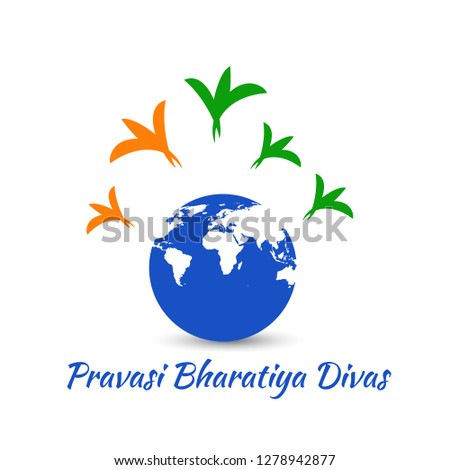 illustration Of Pravasi Bharatiya Divas Background. Royalty-Free Stock Photo #1278942877