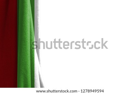 Flag of Bulgaria white background and a place for the text