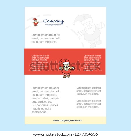 Template layout for Santa clause  comany profile ,annual report, presentations, leaflet, Brochure Vector Background