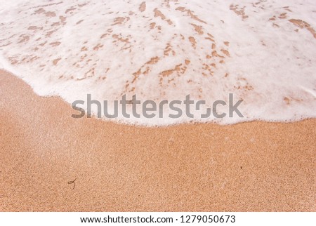 Soft Wave On Sandy Beach. Background