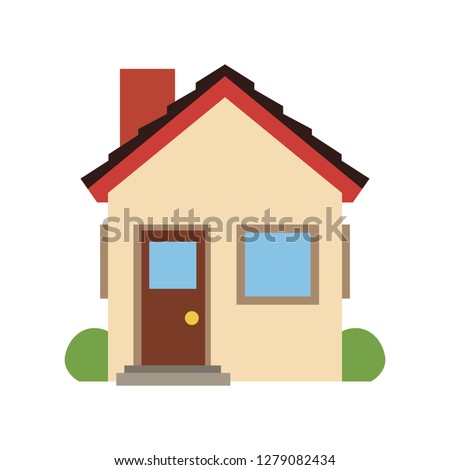 House emoji vector flat design