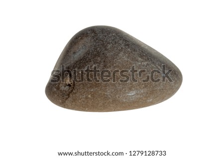 Single stone pebble isolated