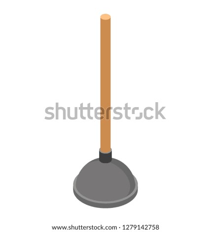 Plunger isometric icon style