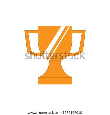 Isolated videogame golden trophy icon. Vector illustration design