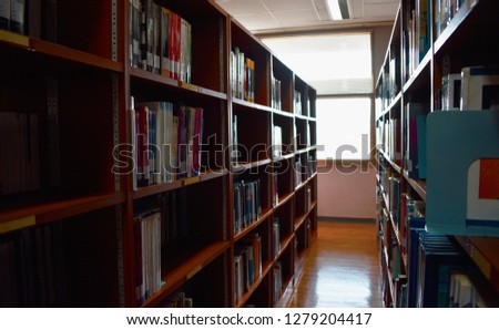 Book shelf on the libary