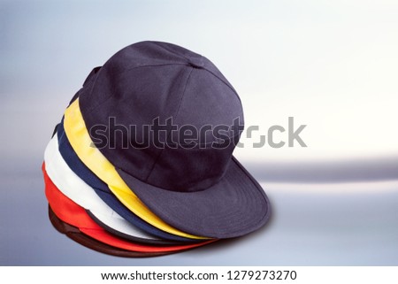 Baseball Caps objects on background