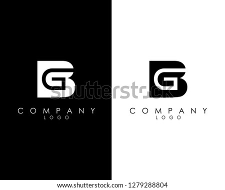 Initial Letter bg, gb abstract company Logo Design vector