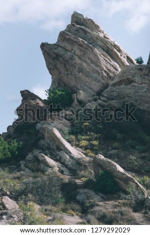 Historical Vasquez Rocks Natural Area Park is located in the Sierra Pelona Mountains in southern California