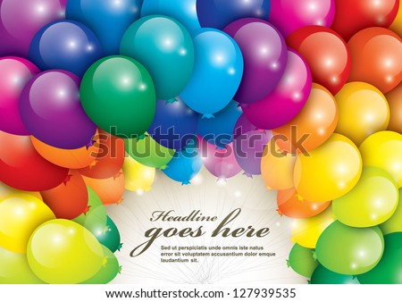 vector of balloons in various colors