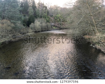 Clear stream through countryside