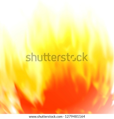 Fire flame effect 3D render
