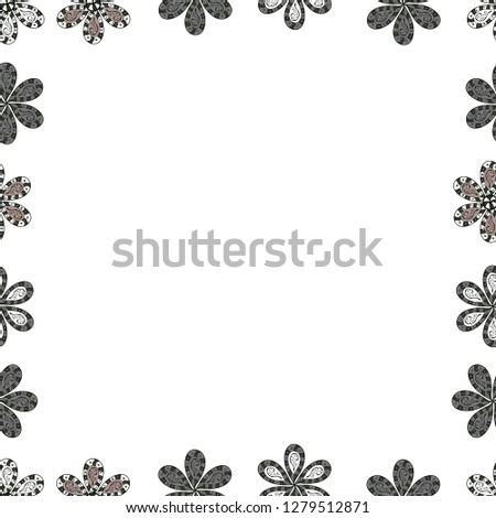Comic style doodle frame consists of white, gray and black border. Seamless pattern.