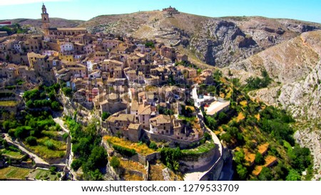 Bocairent. Village of Valencia. Spain. Drone Photo