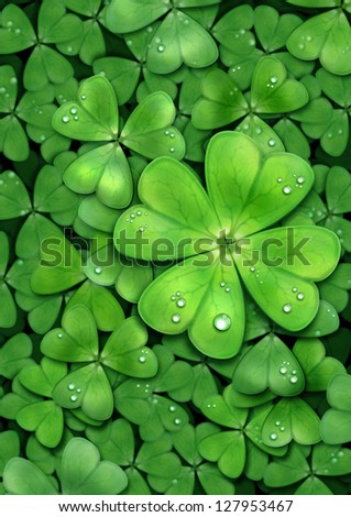 Clover background for St. Patrick`s day. For luck.