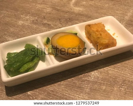 Food egg vegetables beancurd