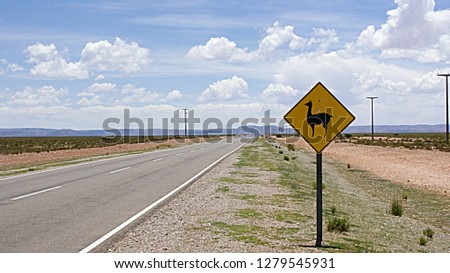 llama road sign