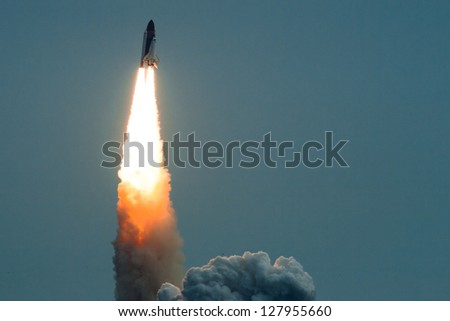 Launch of Endeavour STS-134 in Cape Canaveral, Florida. Royalty-Free Stock Photo #127955660
