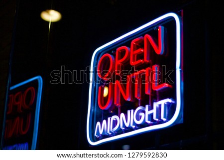 Light lamp neon art night open background