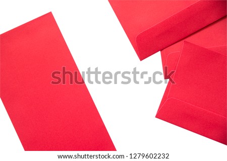 Red envelope on white background.Chinese new year 2019 concept.