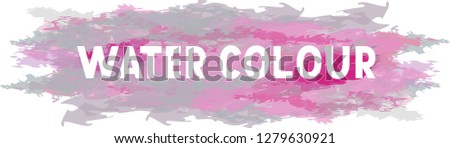 Vector rectangular many colour watercolour drop. Abstract art hand paint isolated. Watercolor stains. Water color banner for background, backdrop,website