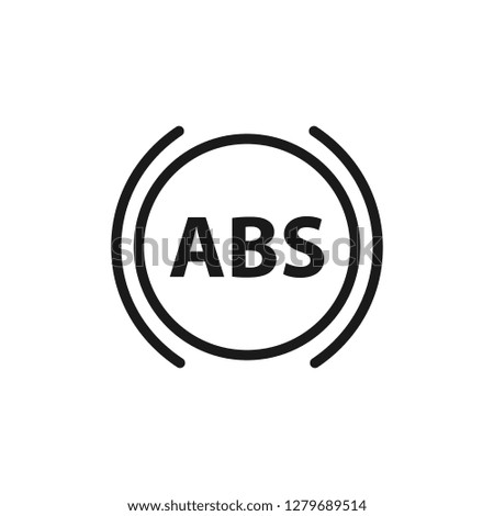 ABS. Single flat icon on white background. Vector illustration.