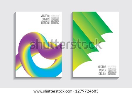 Blended covers, gradient wavy line shapes. Futuristic minimal design. Warm-colored bionic background. Modern visual effect. Repeating lines. For poster, layout, placard, grunge paper, card, book