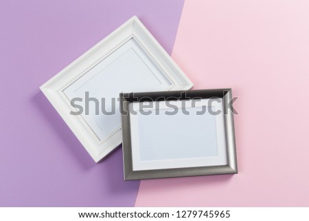 frames on pink and violet background