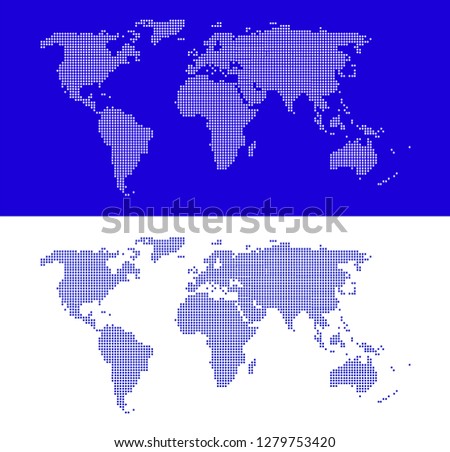 blue map vector