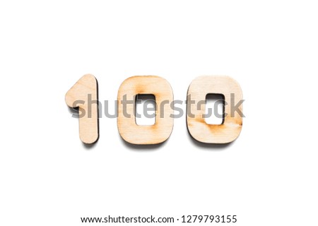 Wooden number one on an isolated white background. Business and education number concept