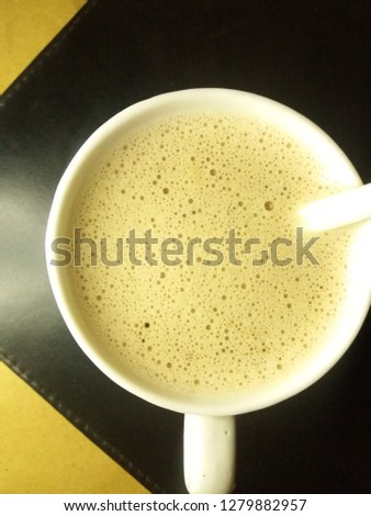 Its a picture of coffee top view. This picture can be best used as template, social media post & cover photo.